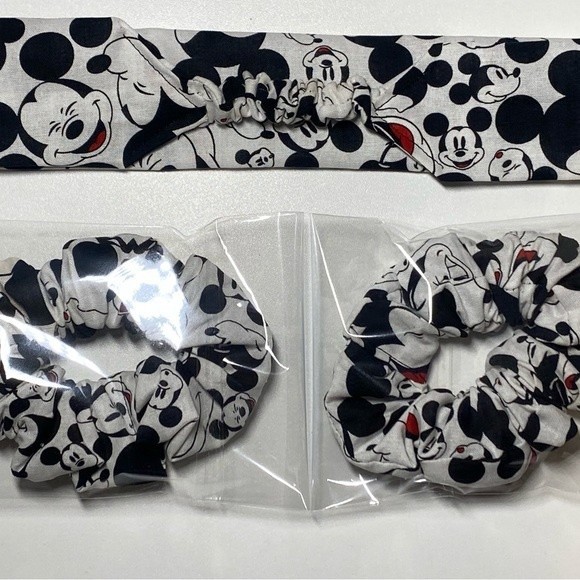 Mickey Head band and Scunchies set 2x - Picture 2 of 3